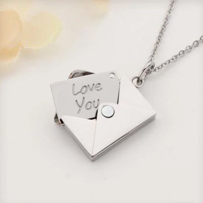 "Love You'' Envelope Necklace