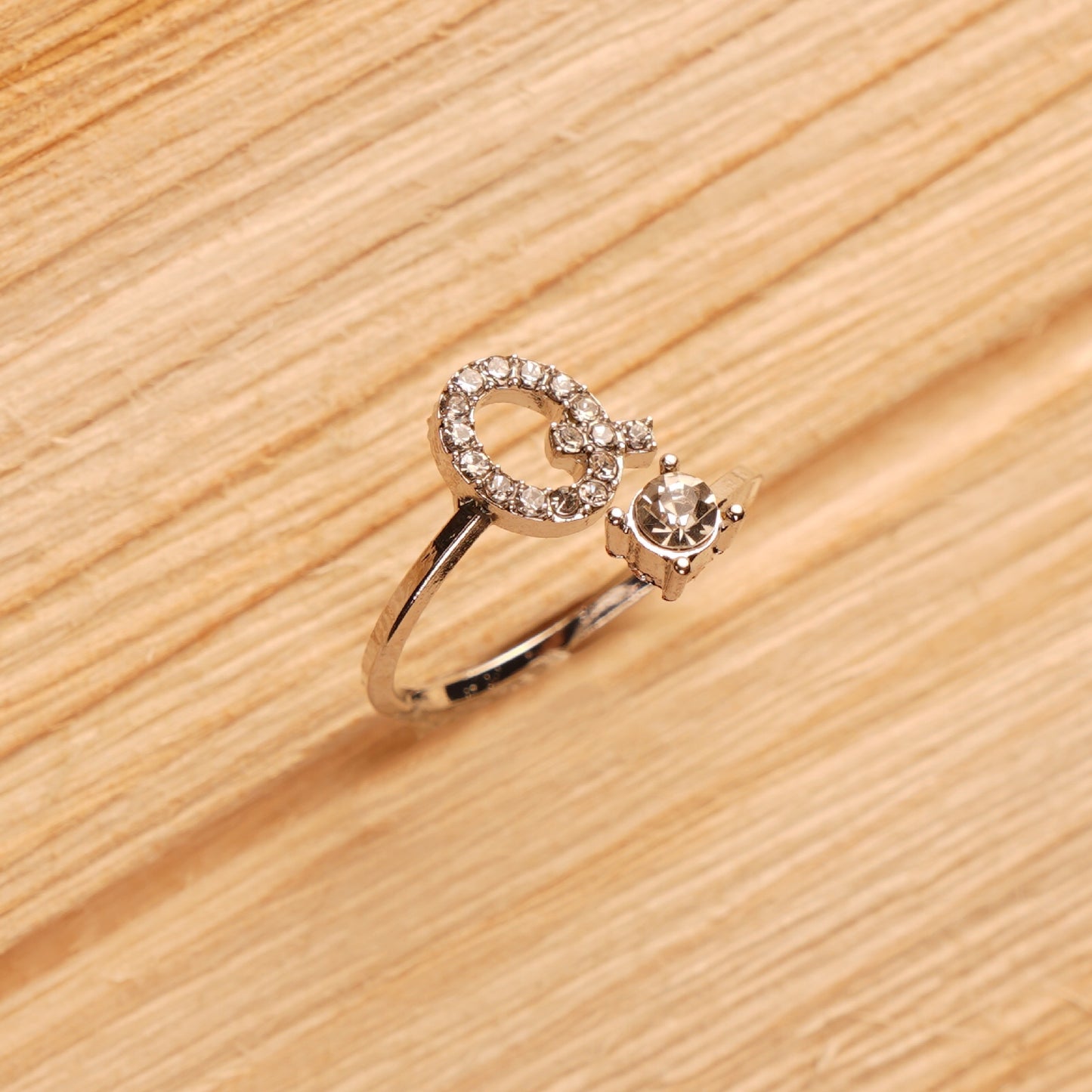 Crystal Initial Ring