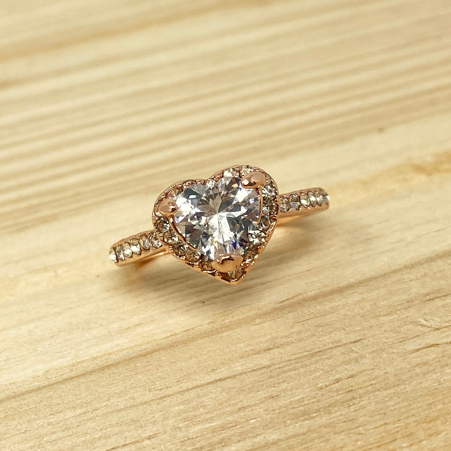 Rose Gold Heart Promise Ring