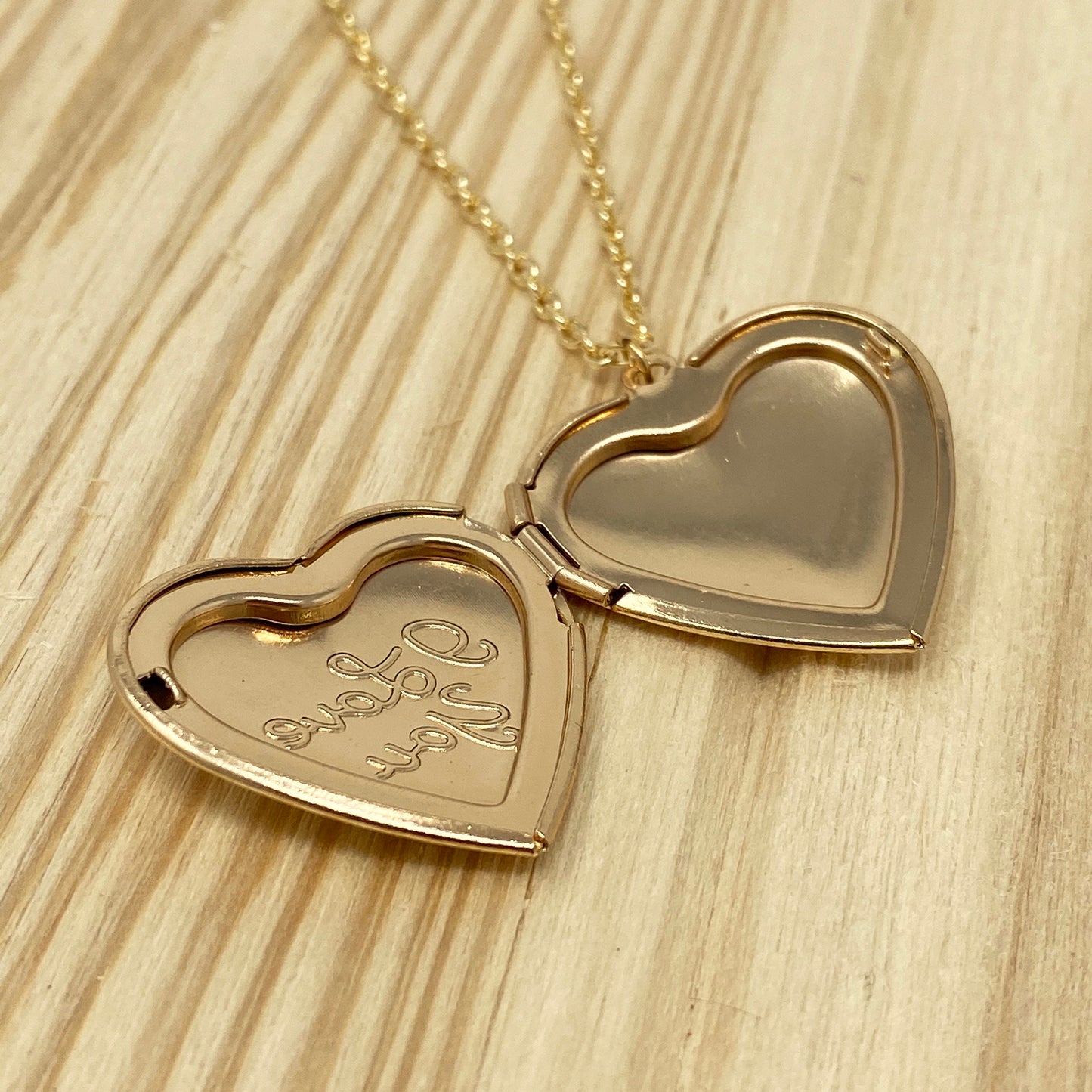 "I Love You" Heart Locket Necklace