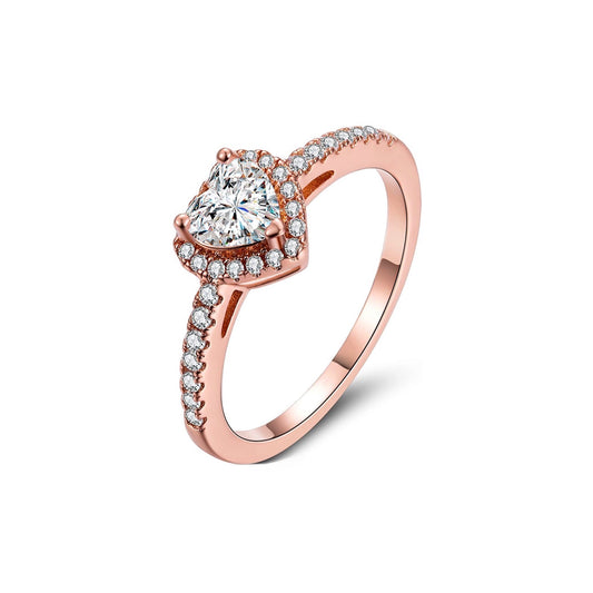 Rose Gold Heart Promise Ring